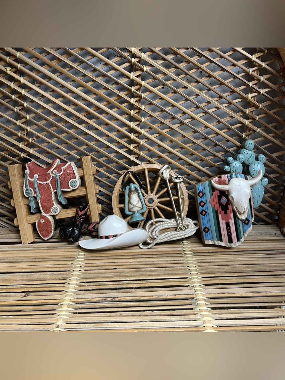 Vintage Burwood Home Interiors Southwest Western Wall Hanging Set